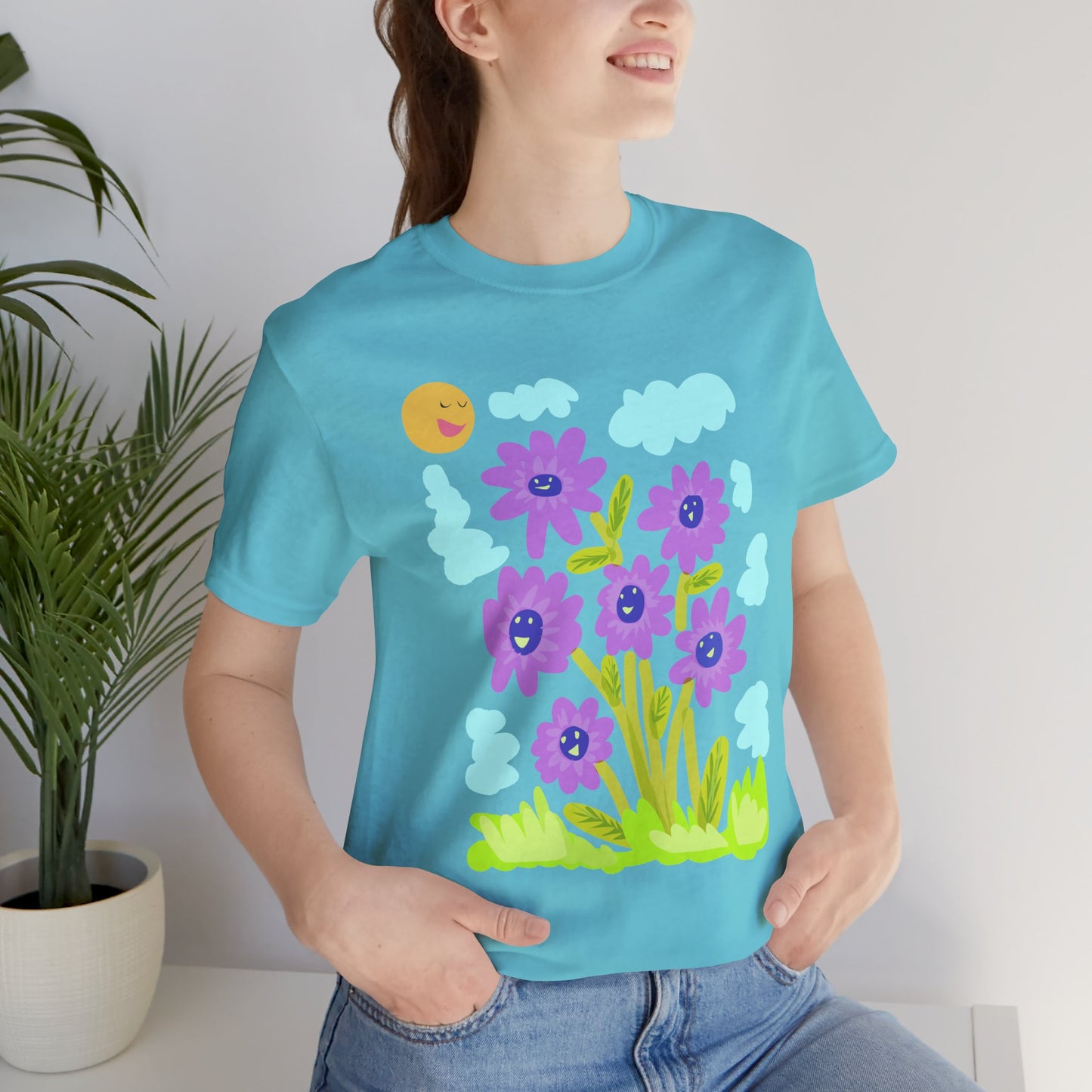 Purple Sunflower - Pop Art Unisex Tee