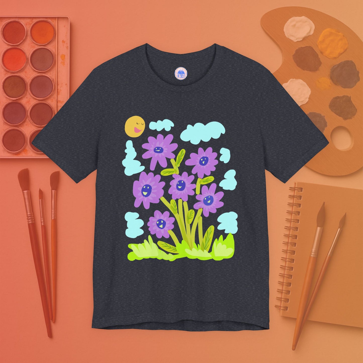 Purple Sunflower - Pop Art Unisex Tee