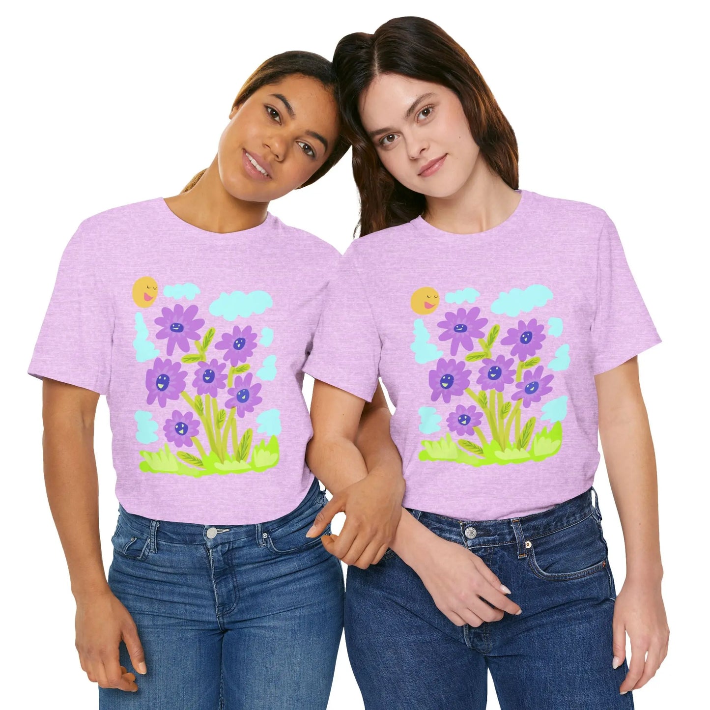 Purple Sunflower - Pop Art Unisex Tee House of Poco Loco