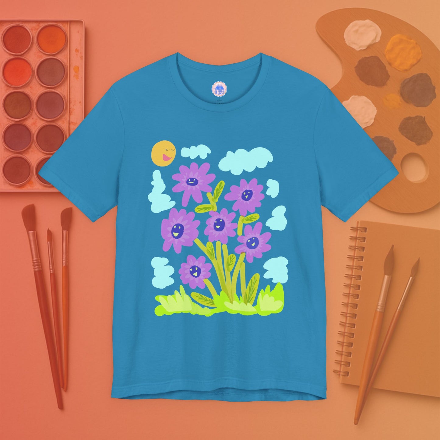 Purple Sunflower - Pop Art Unisex Tee