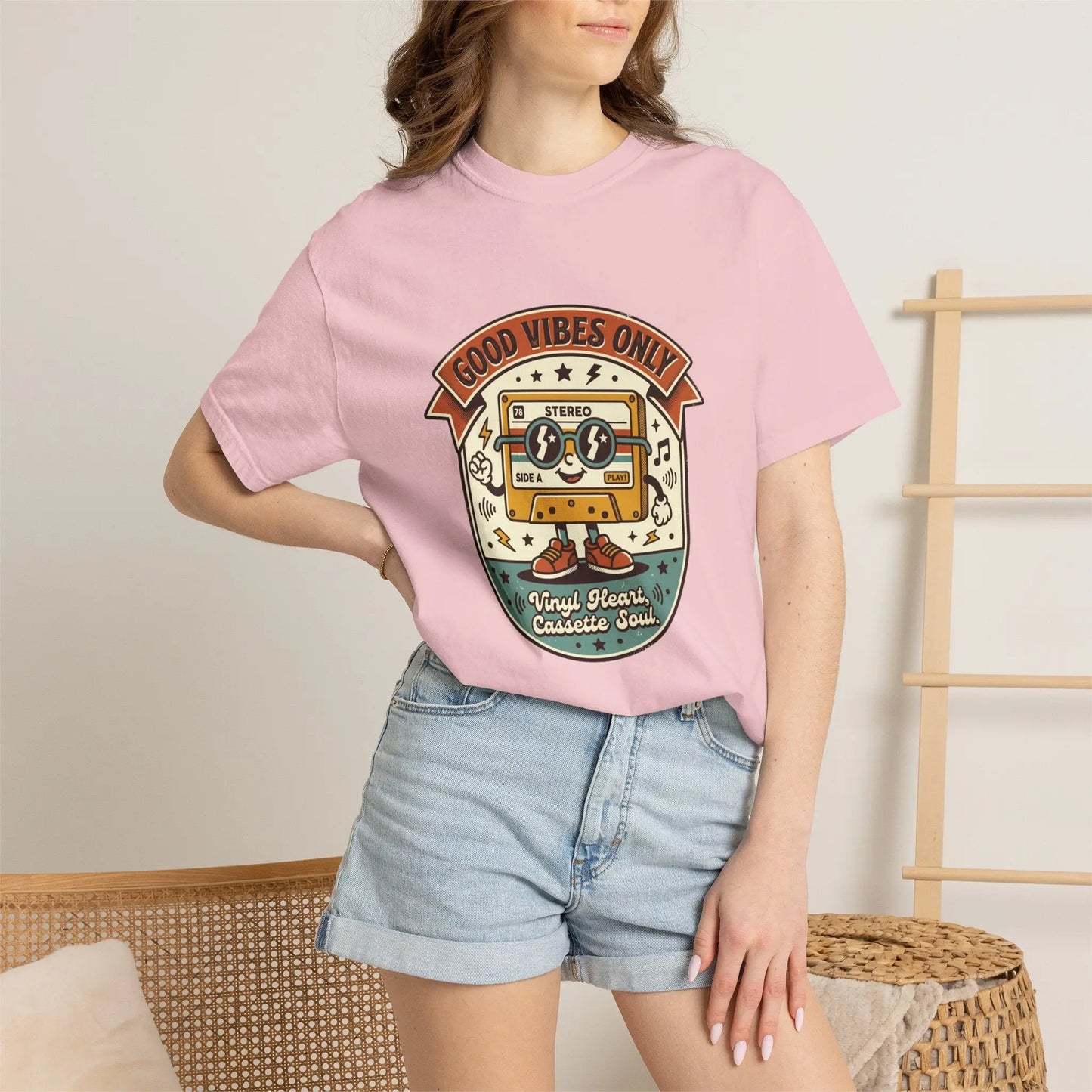 Good Vibes Only Cassette - Vintage T-Shirt House of Poco Loco