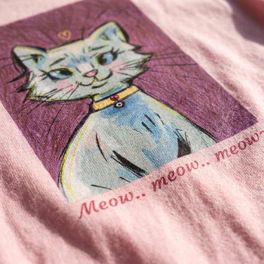 Cutest Meow Meow - Pop Art T-Shirt Unisex House of Poco Loco