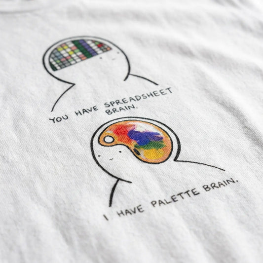 2 Parts of Brain - Pop Art T-Shirt Unisex House of Poco Loco