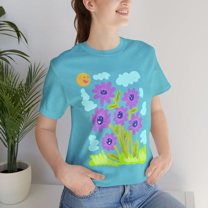 Purple Sunflower - Pop Art Unisex Tee