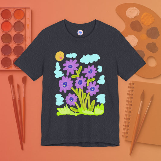Purple Sunflower - Pop Art Unisex Tee