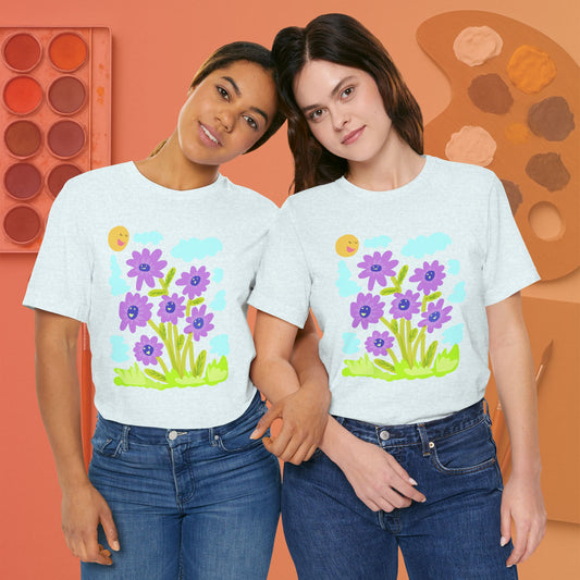 Purple Sunflower - Pop Art Unisex Tee