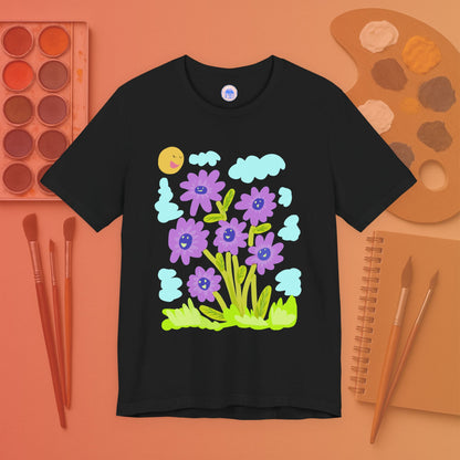 Purple Sunflower - Pop Art Unisex Tee