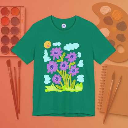 Purple Sunflower - Pop Art Unisex Tee