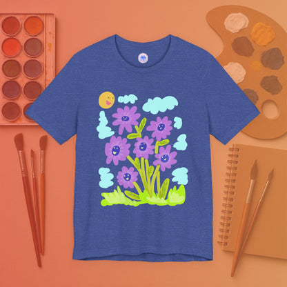 Purple Sunflower - Pop Art Unisex Tee