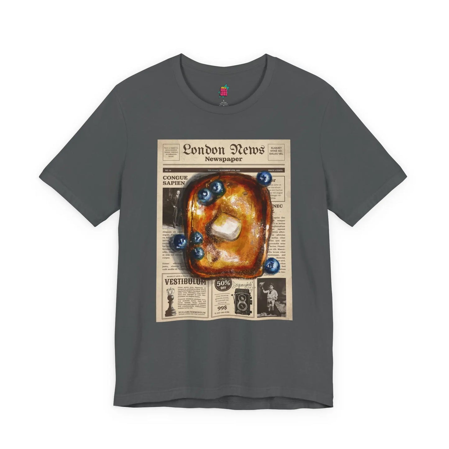 Breakfast Paper - Pop Art Unisex Tee House of Poco Loco