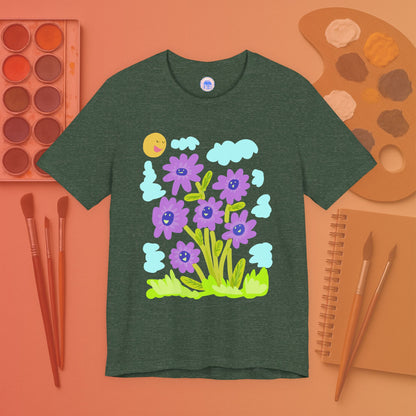 Purple Sunflower - Pop Art Unisex Tee