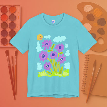 Purple Sunflower - Pop Art Unisex Tee