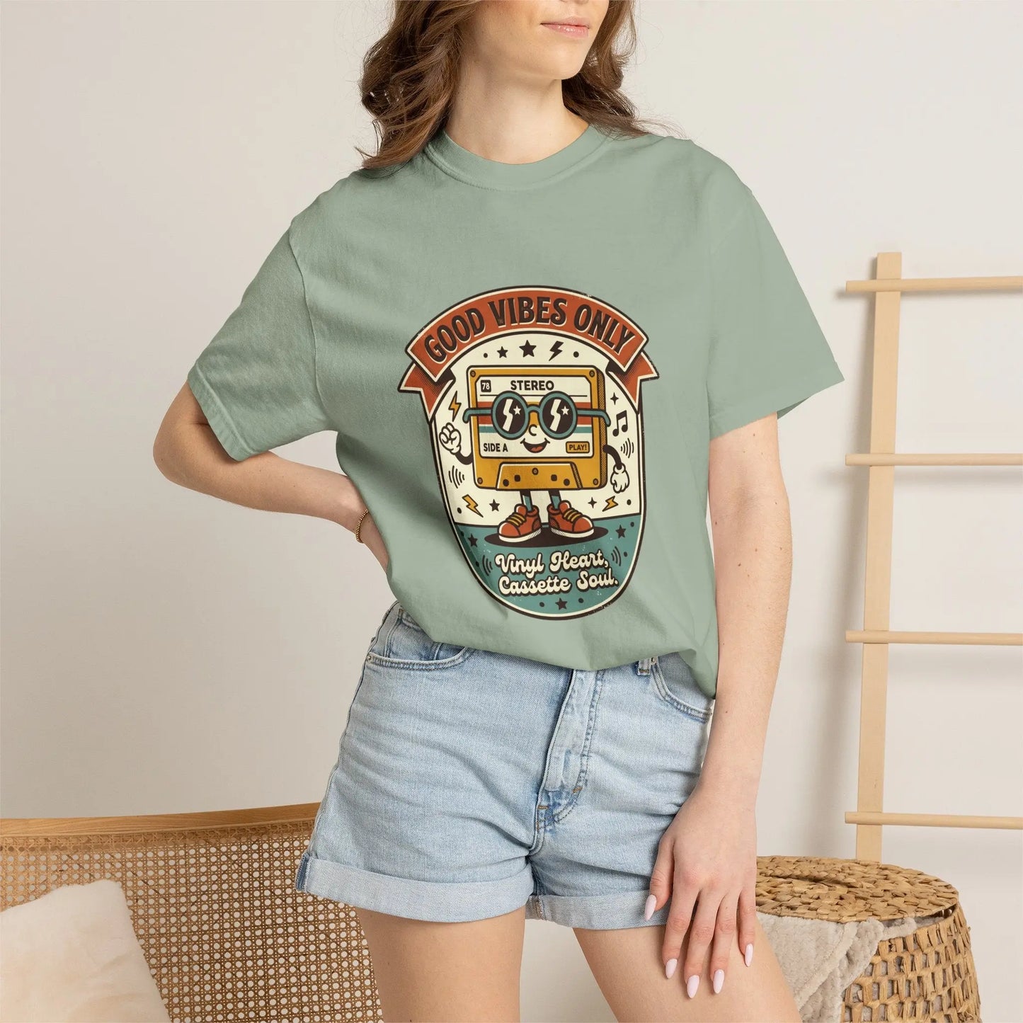 Good Vibes Only Cassette -  Vintage T-Shirt House of Poco Loco