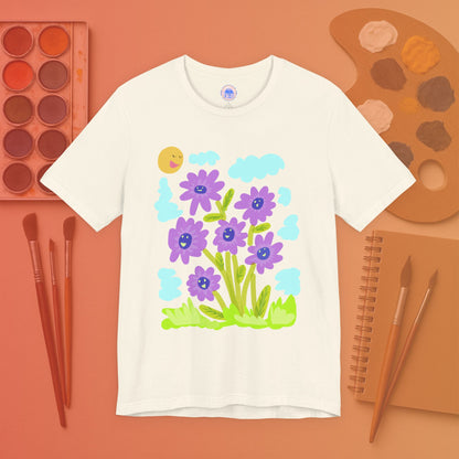Purple Sunflower - Pop Art Unisex Tee
