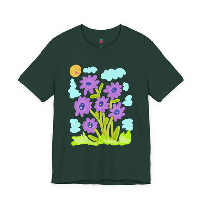 Purple Sunflower - Pop Art Unisex Tee House of Poco Loco