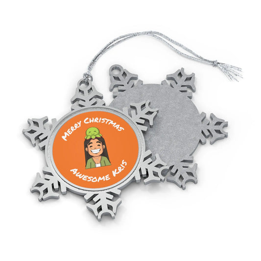 Custom Snowflake Pewter Ornament House of Poco Loco