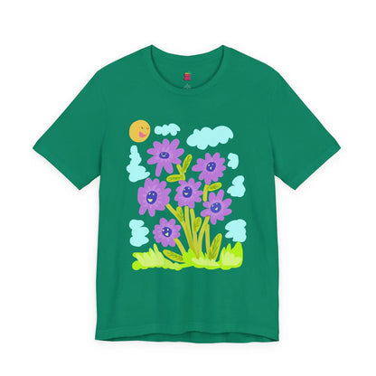 Purple Sunflower - Pop Art Unisex Tee House of Poco Loco