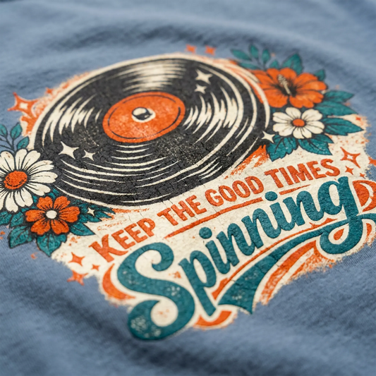 Keep the Good Time Spinning -  Vintage T-Shirt House of Poco Loco
