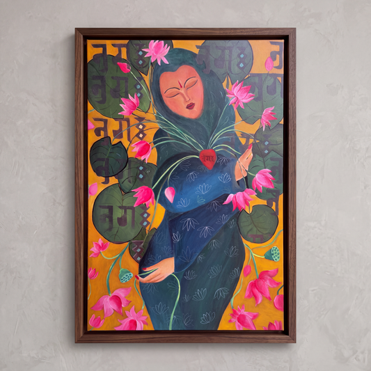 The Heart – Nhuga | Original Acrylic Painting on Canvas (24" × 36")
